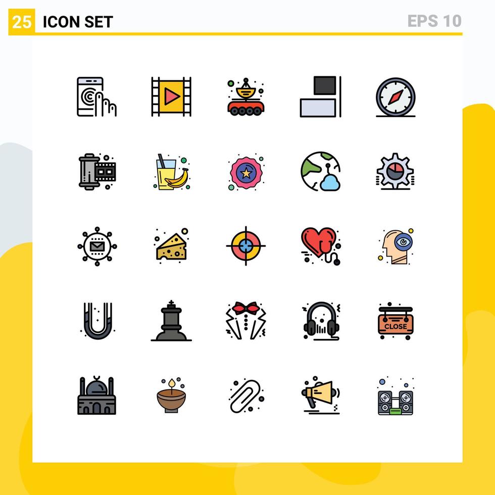Stock Vector Icon Pack of 25 Line Signs and Symbols for right align player transfer data transfer Editable Vector Design Elements