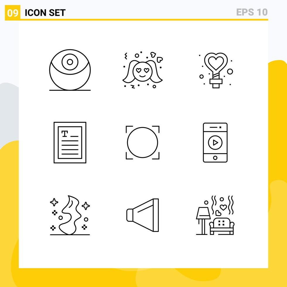 Modern Set of 9 Outlines Pictograph of crypto coin alternative currency love omni hands Editable Vector Design Elements