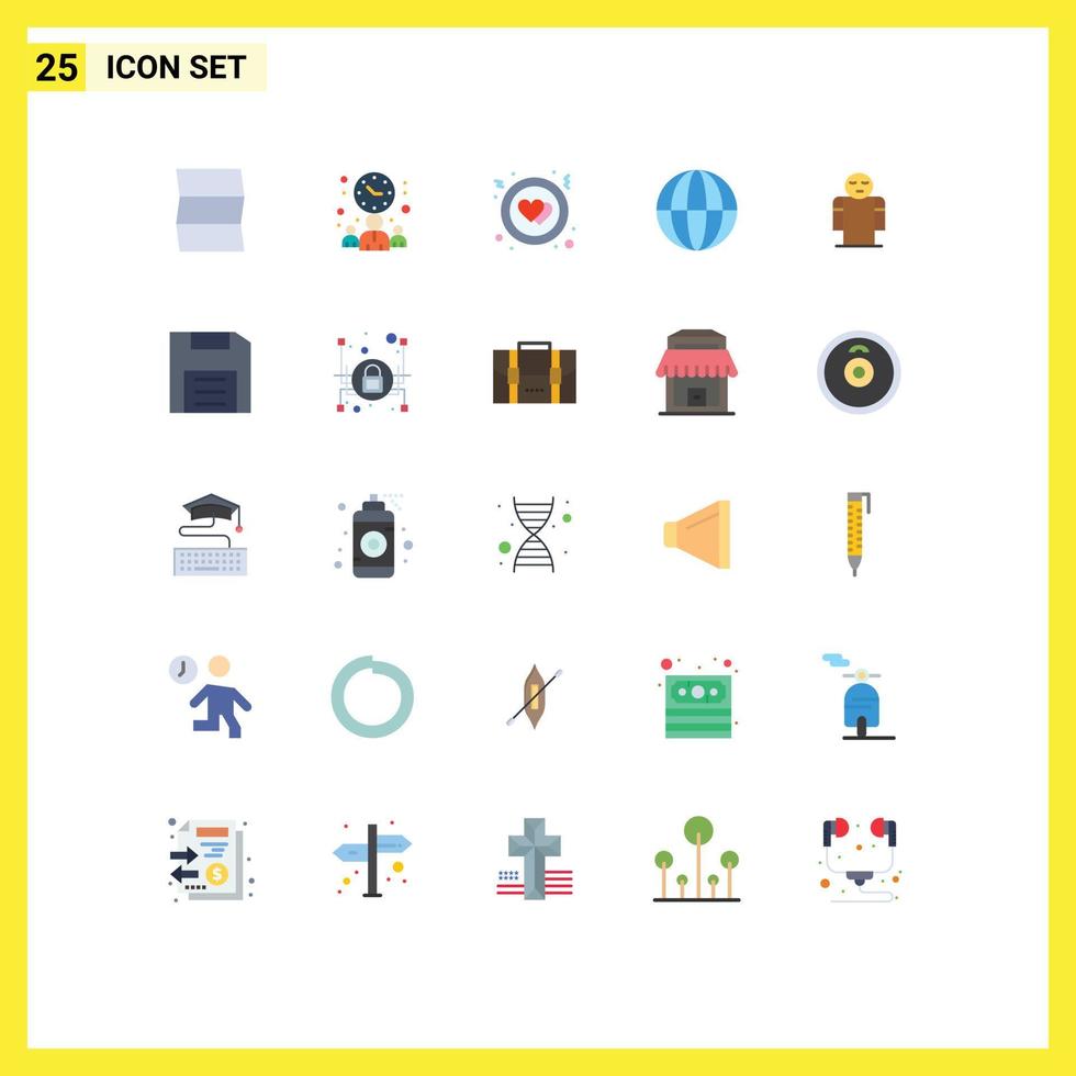 25 Creative Icons Modern Signs and Symbols of person hands heart arms globe Editable Vector Design Elements