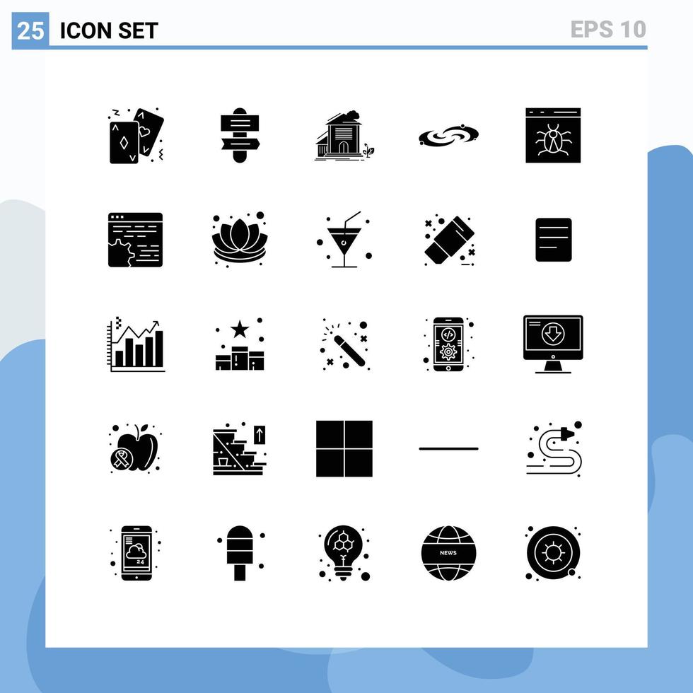 25 Creative Icons Modern Signs and Symbols of universe planets home astronomy office Editable Vector Design Elements