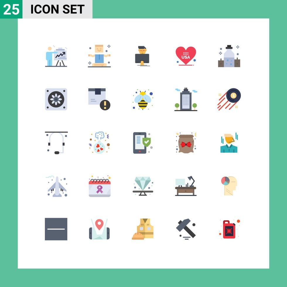 25 Creative Icons Modern Signs and Symbols of healthcare american magic love programmer Editable Vector Design Elements