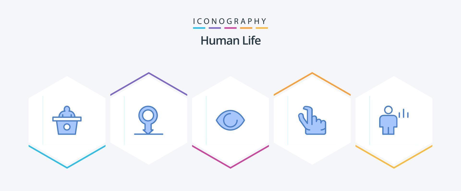 Human 25 Blue icon pack including human. body. human. avatar. zoom vector