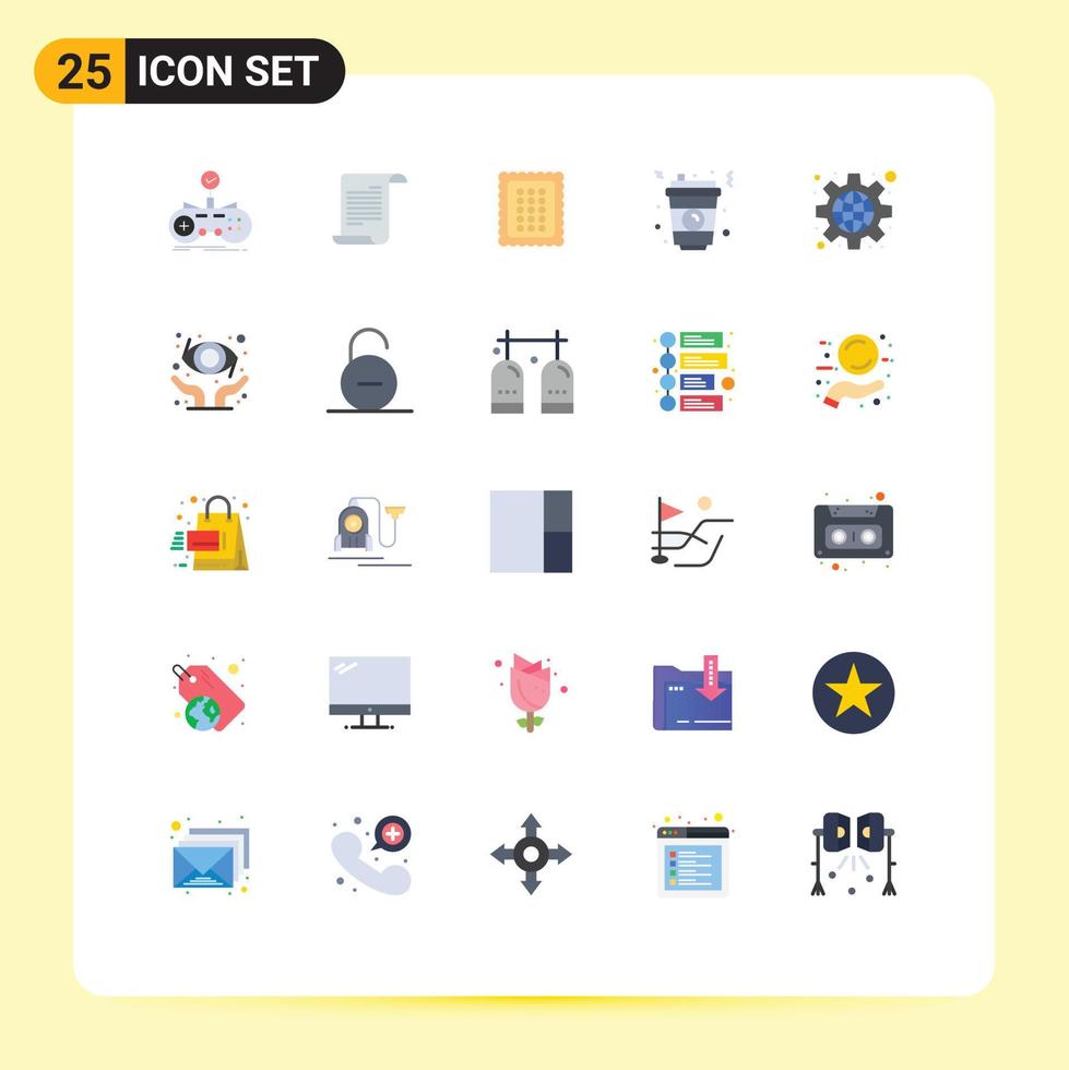 25 Creative Icons Modern Signs and Symbols of food glass usa soda food Editable Vector Design Elements