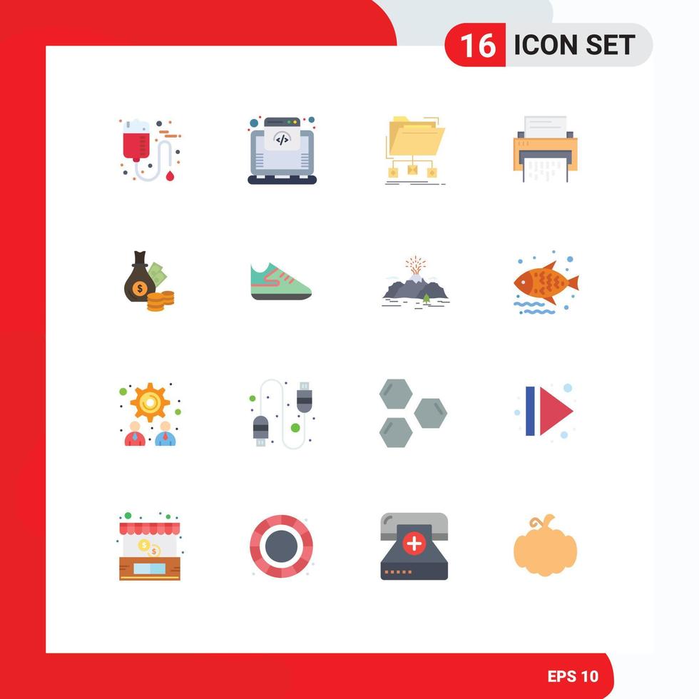 16 Creative Icons Modern Signs and Symbols of document data online confidential folder Editable Pack of Creative Vector Design Elements