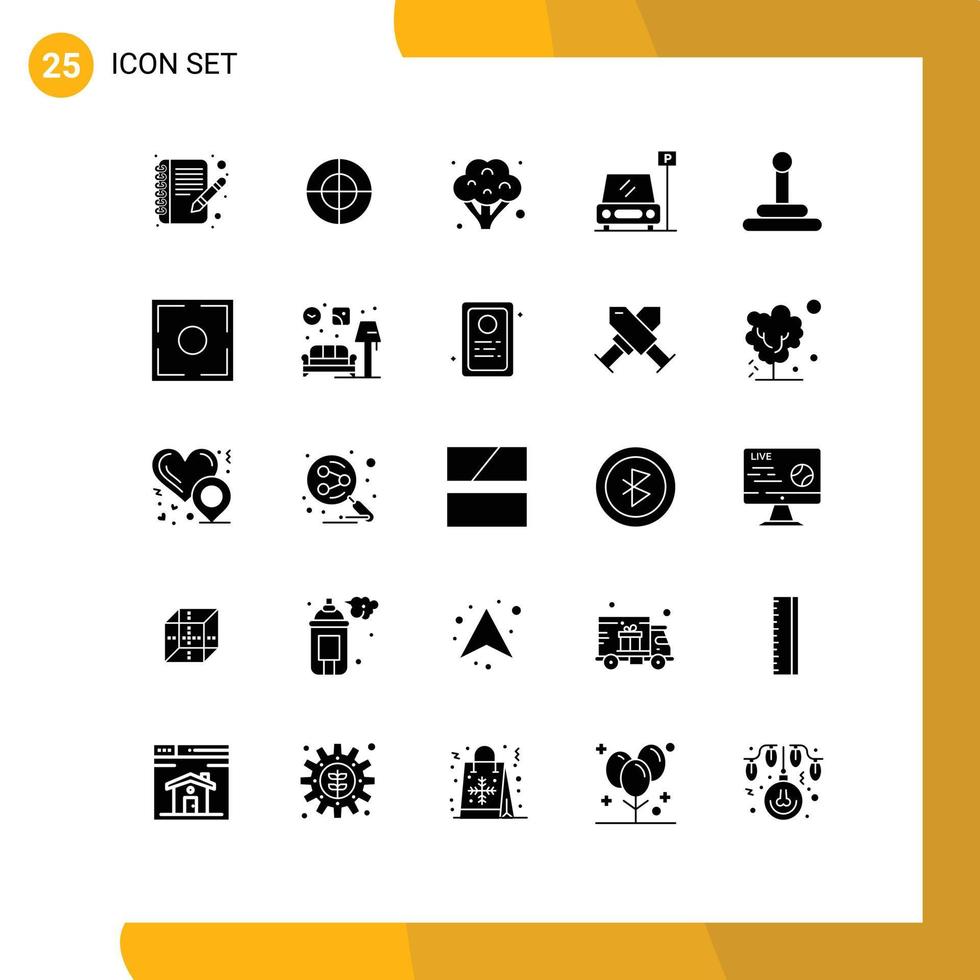 25 creativo íconos moderno señales y símbolos de foto atención vegetales camioneta zona editable vector diseño elementos