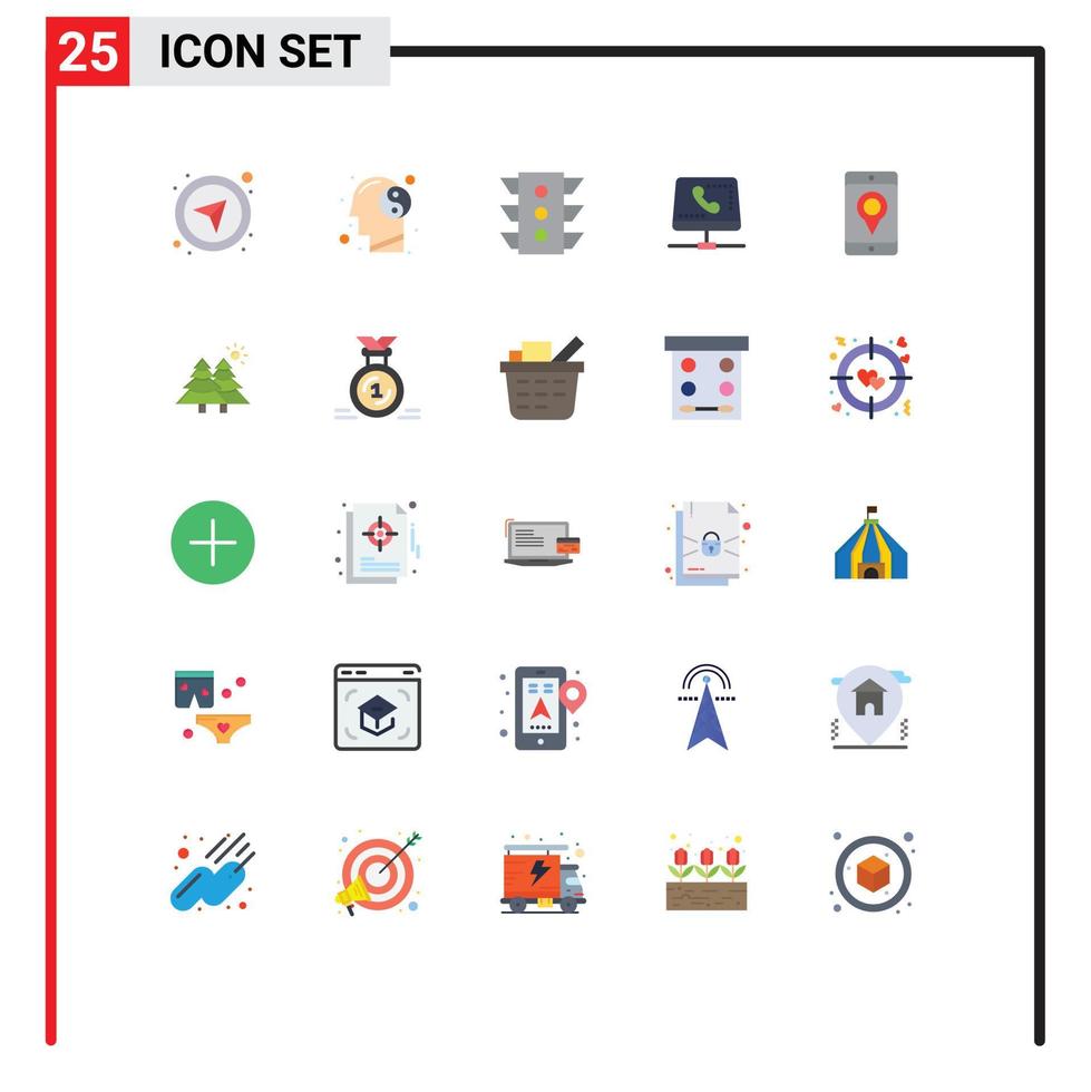 Stock Vector Icon Pack of 25 Line Signs and Symbols for computing help light handset rule Editable Vector Design Elements