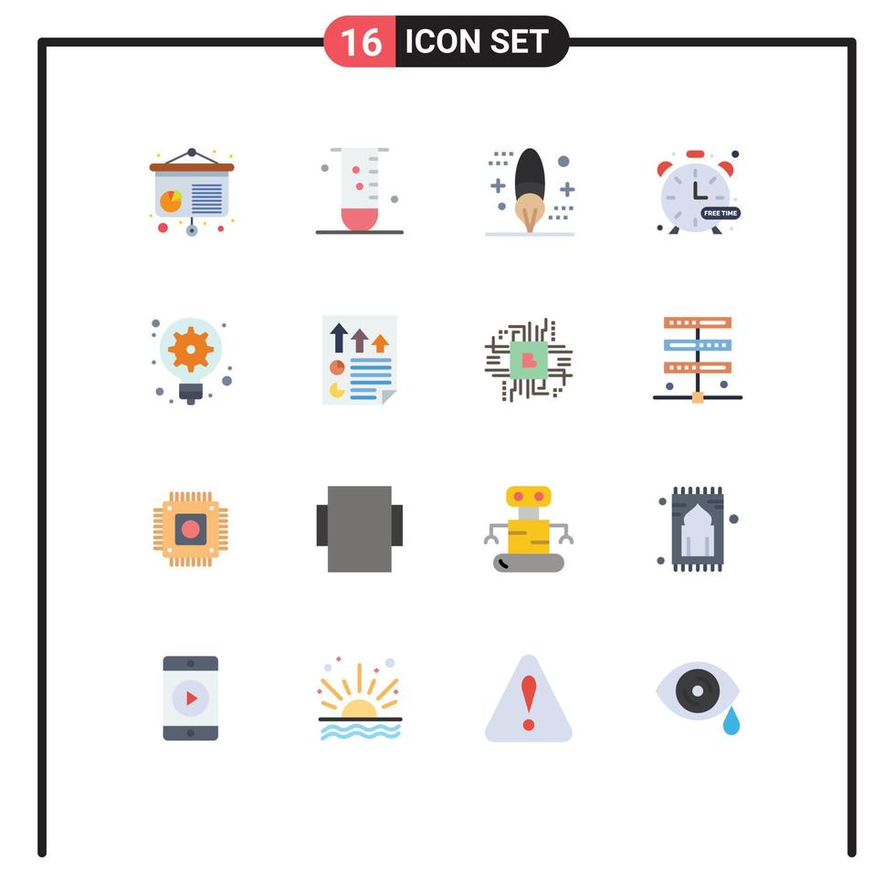 Mobile Interface Flat Color Set of 16 Pictograms of generation hobby brush hobbies painting Editable Pack of Creative Vector Design Elements