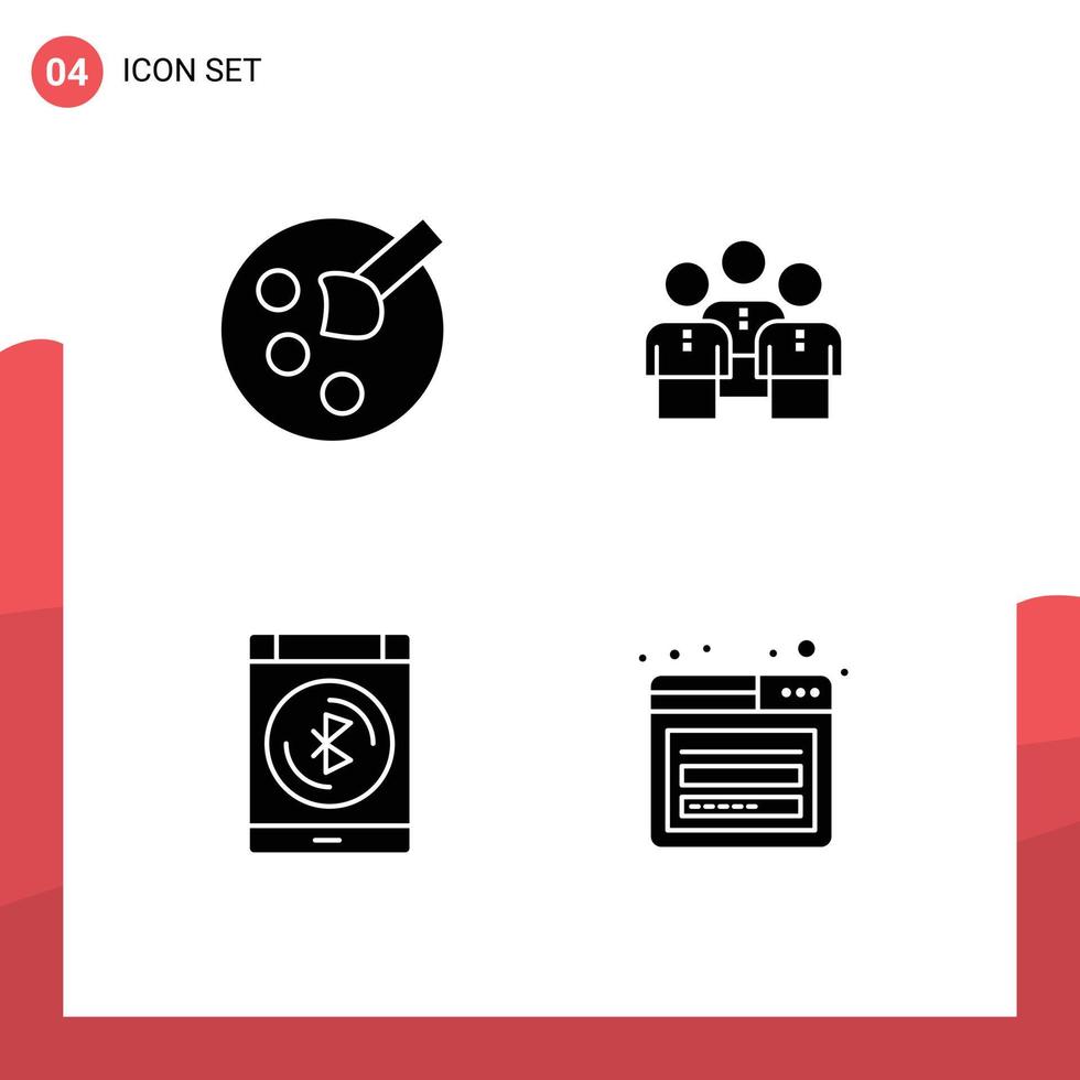 Set of Modern UI Icons Symbols Signs for drawing workgroup friends people connect Editable Vector Design Elements
