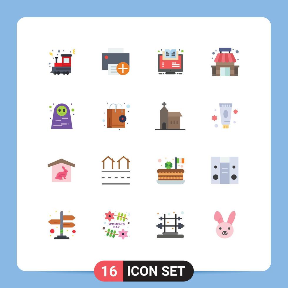 Set of 16 Modern UI Icons Symbols Signs for store building hardware course webinar Editable Pack of Creative Vector Design Elements