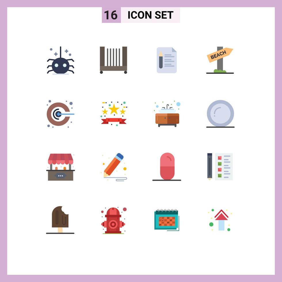 16 Creative Icons Modern Signs and Symbols of megaphone idea text vacation sign Editable Pack of Creative Vector Design Elements
