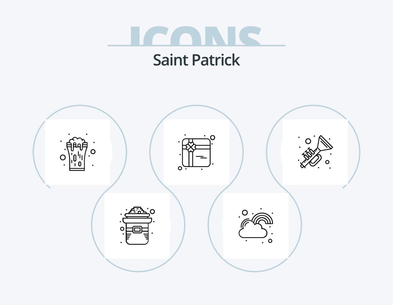 Santo Patricio línea icono paquete 5 5 icono diseño. sombrero. Patricio. Patricio. Smo. Patricio vector