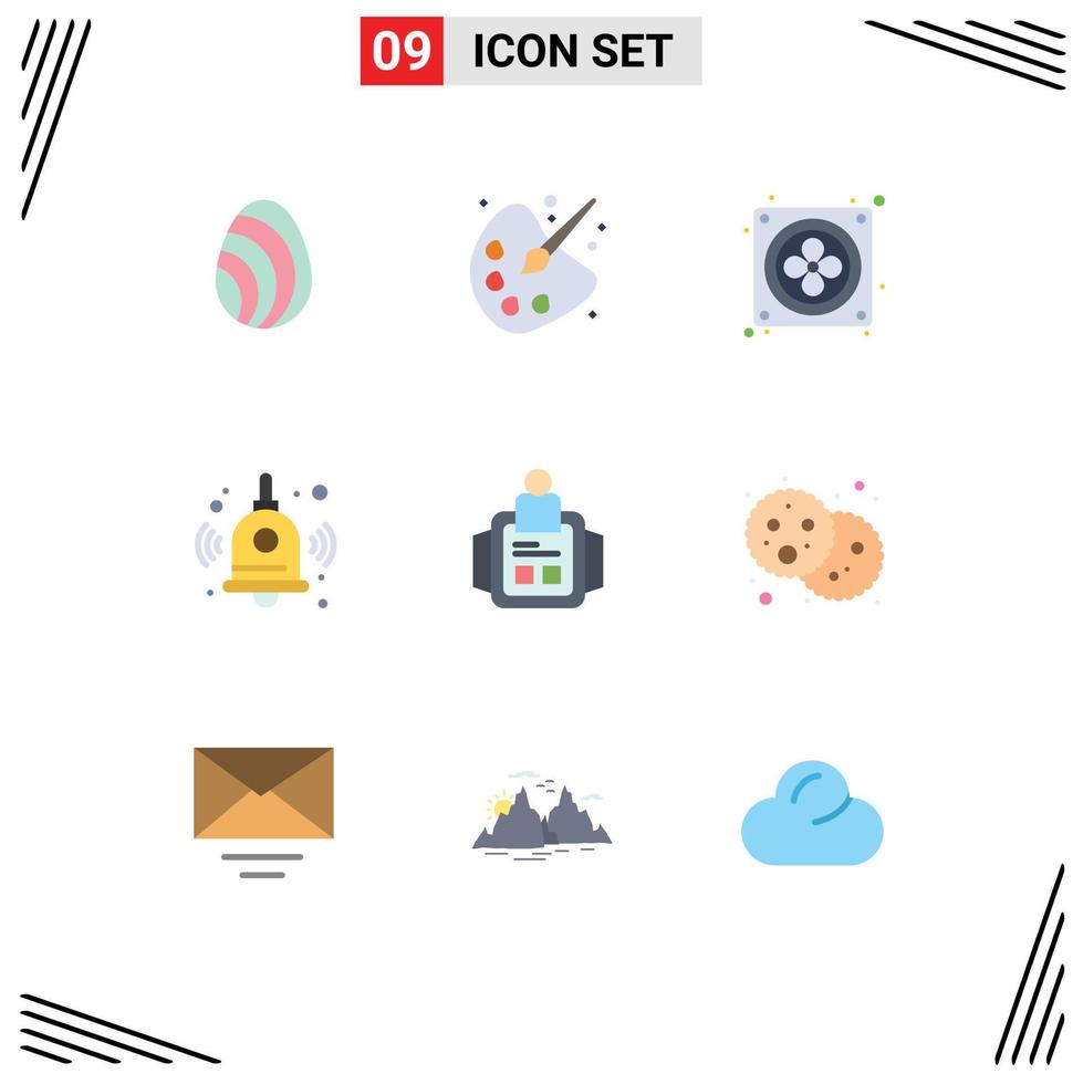 Stock Vector Icon Pack of 9 Line Signs and Symbols for technology man computer hand watch education Editable Vector Design Elements