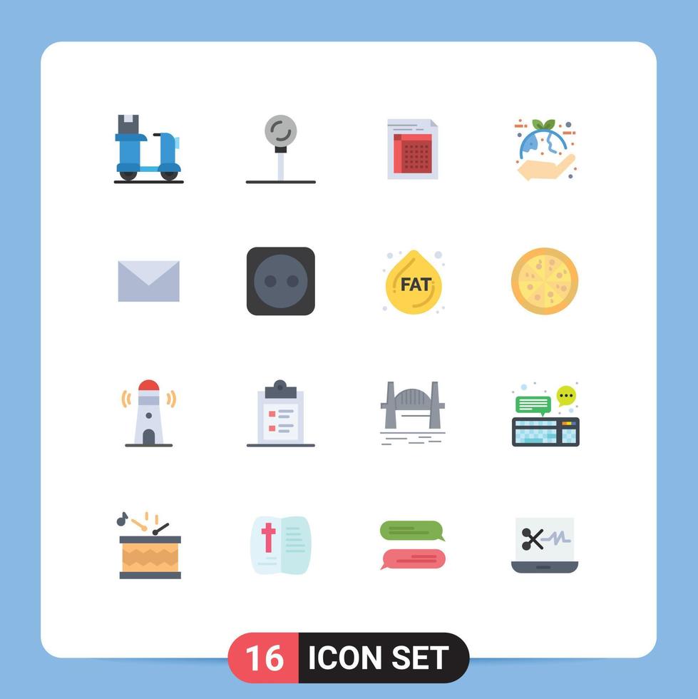 Set of 16 Modern UI Icons Symbols Signs for plant paper lollipop invoice file Editable Pack of Creative Vector Design Elements