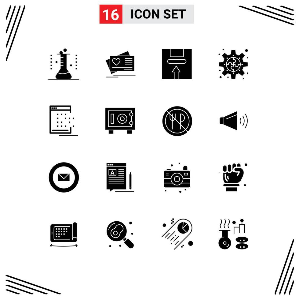 16 Creative Icons Modern Signs and Symbols of plugin gear wedding connect logistic Editable Vector Design Elements