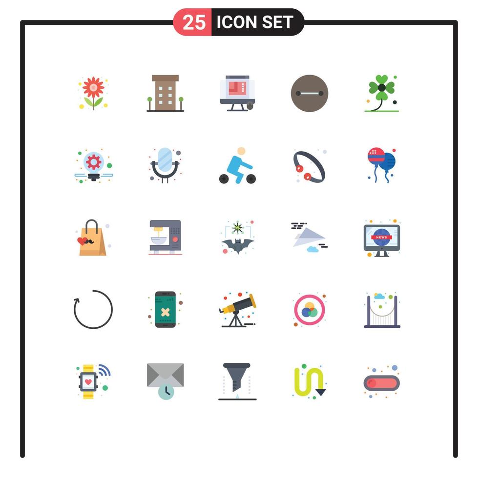 25 Creative Icons Modern Signs and Symbols of clover beliefs shops ancient web graphics Editable Vector Design Elements