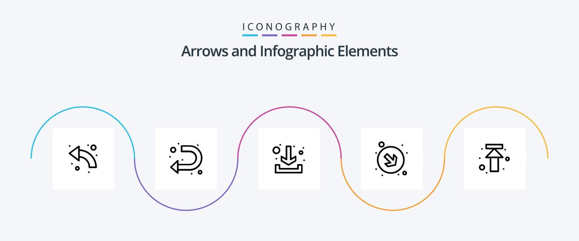 Arrow Line 5 Icon Pack Including up. arrow. left. right. arrow vector