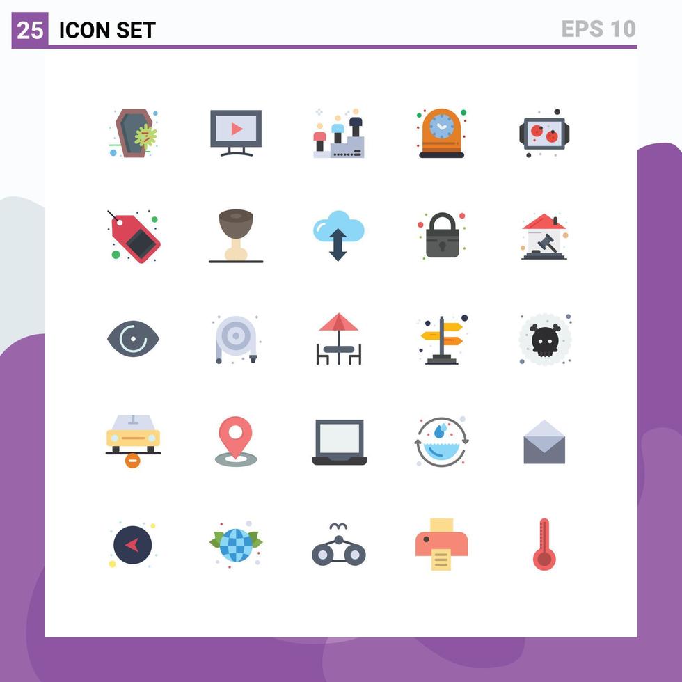 Set of 25 Vector Flat Colors on Grid for baking time play table man Editable Vector Design Elements
