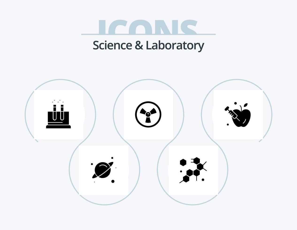 Science Glyph Icon Pack 5 Icon Design. . science. tube. gravity. science vector
