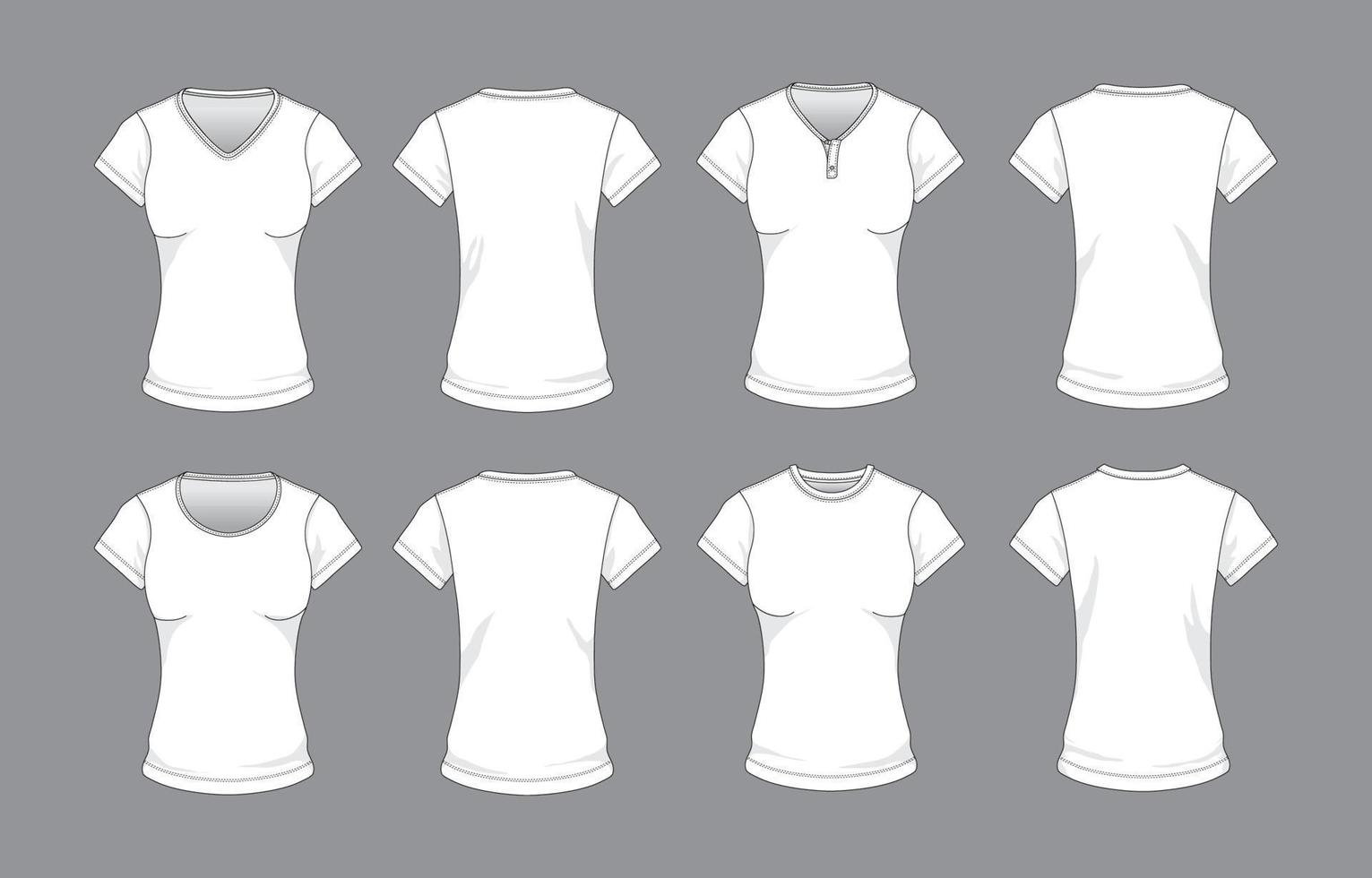 Outline White Tshirt Mockup vector