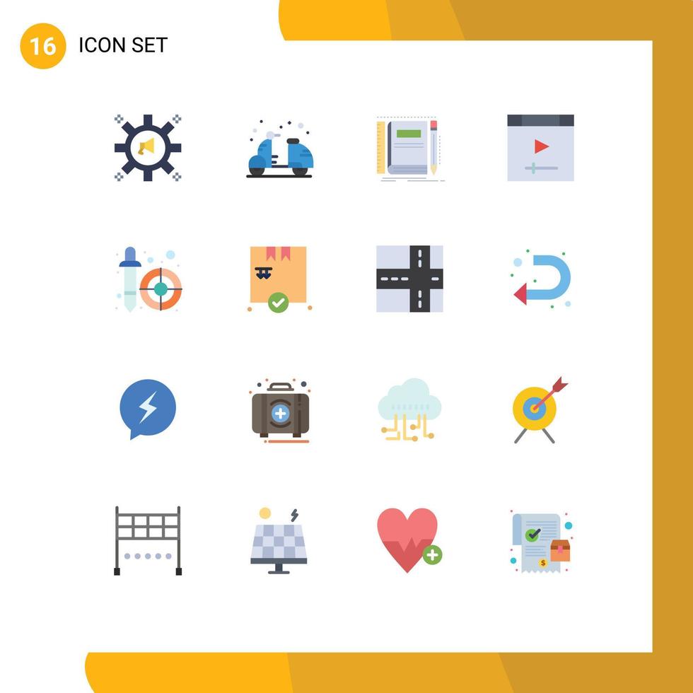 conjunto de dieciséis moderno ui íconos símbolos señales para página aplicación caliente dibujar bloc editable paquete de creativo vector diseño elementos