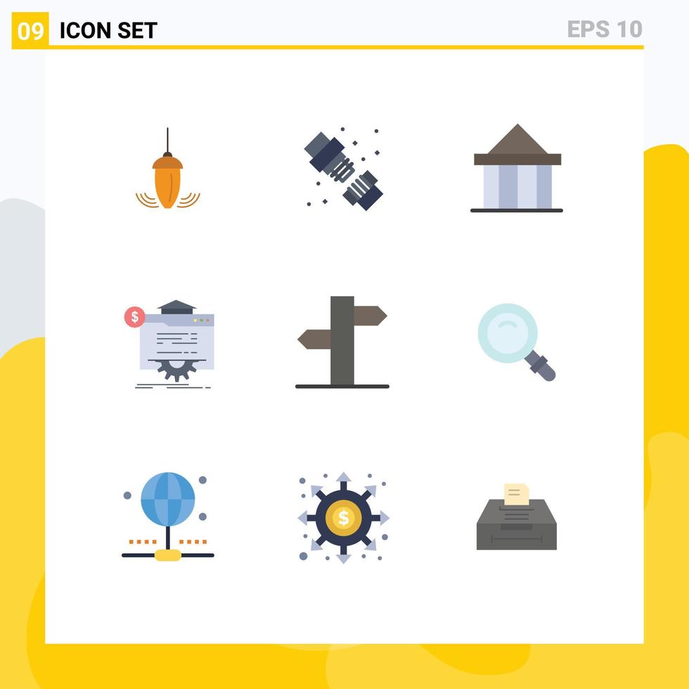 Universal Icon Symbols Group of 9 Modern Flat Colors of technology progress plumbing seo court Editable Vector Design Elements