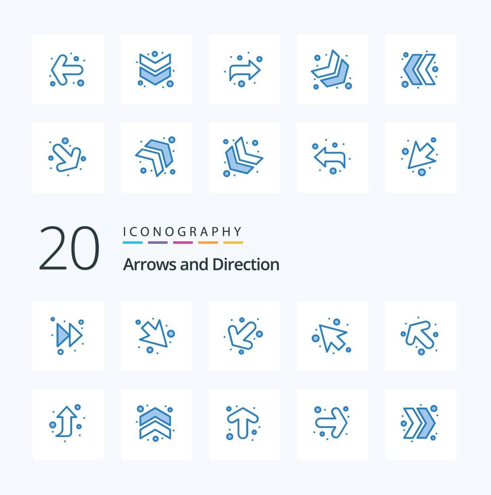 20 Arrow Blue Color icon Pack like right arrow right left arrow vector