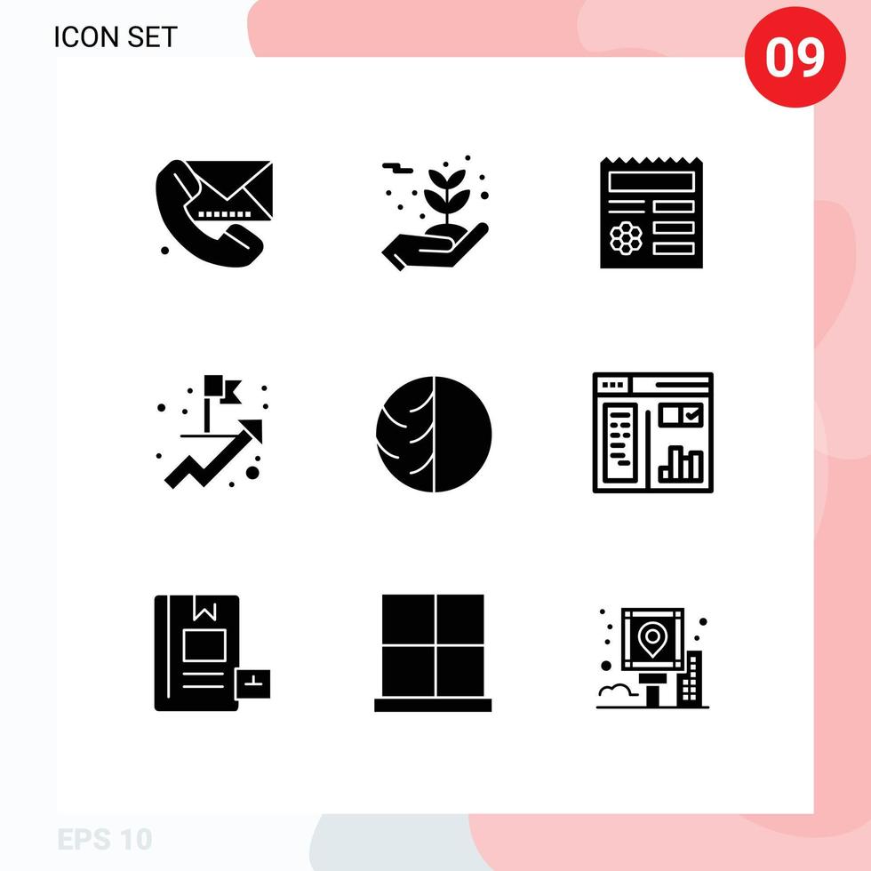 9 Creative Icons Modern Signs and Symbols of dermatology goal protecting business document Editable Vector Design Elements