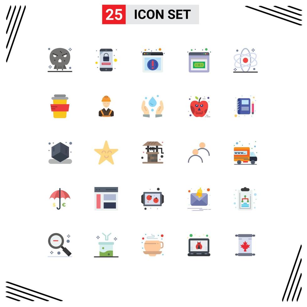 Set of 25 Modern UI Icons Symbols Signs for healthcare diagnostic information atom entrepreneurship Editable Vector Design Elements