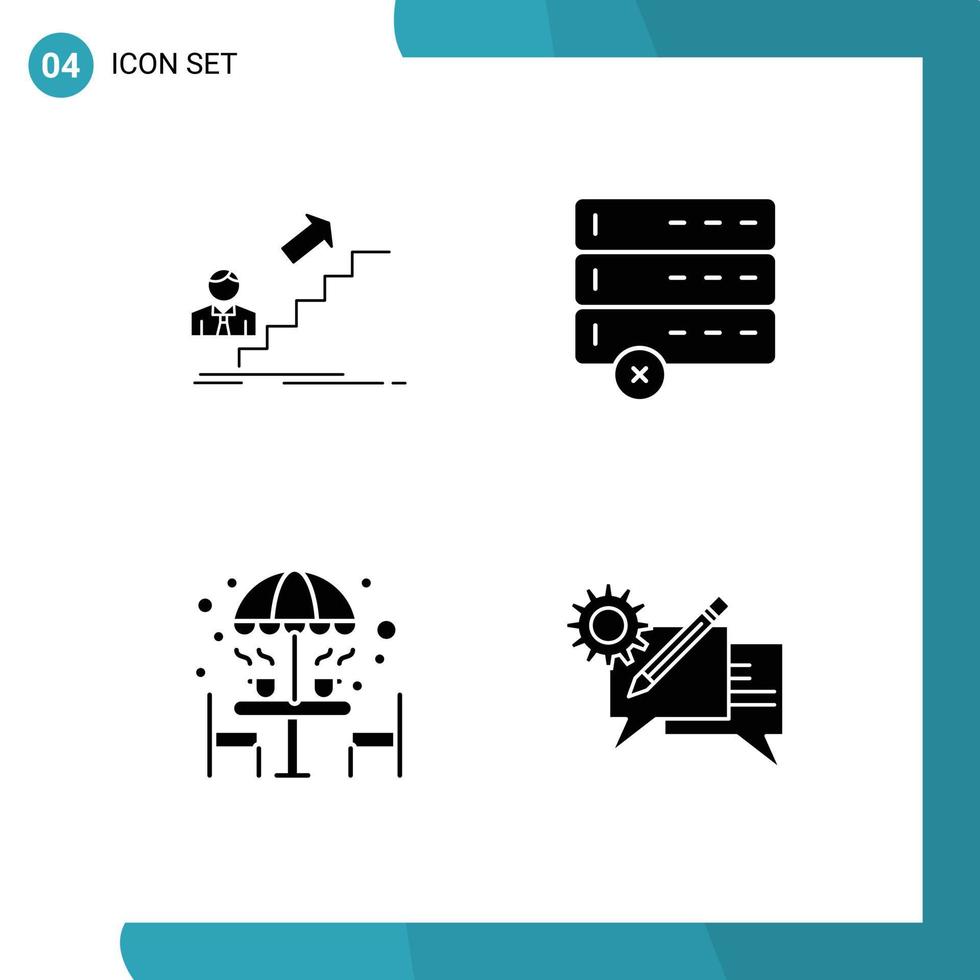 Set of Modern UI Icons Symbols Signs for promotion coffee leader data table Editable Vector Design Elements
