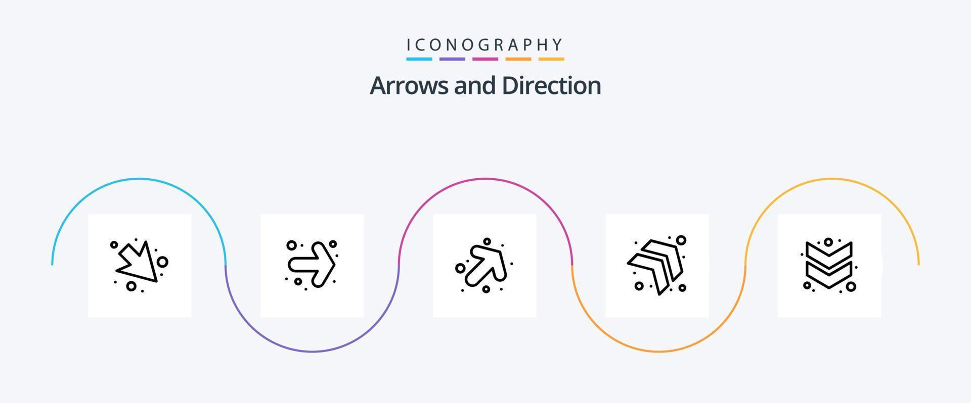 Arrow Line 5 Icon Pack Including pointer. left. right. direction. vector