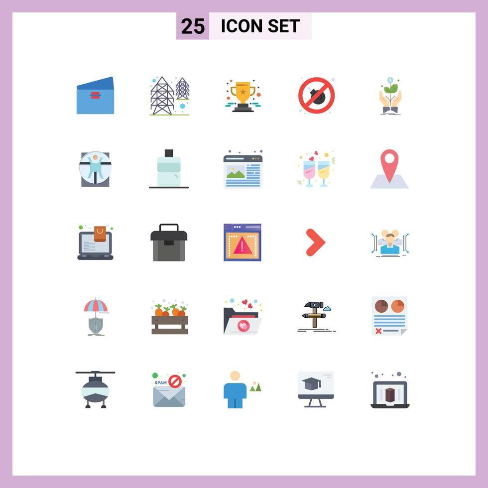 Stock Vector Icon Pack of 25 Line Signs and Symbols for company place supply no star Editable Vector Design Elements