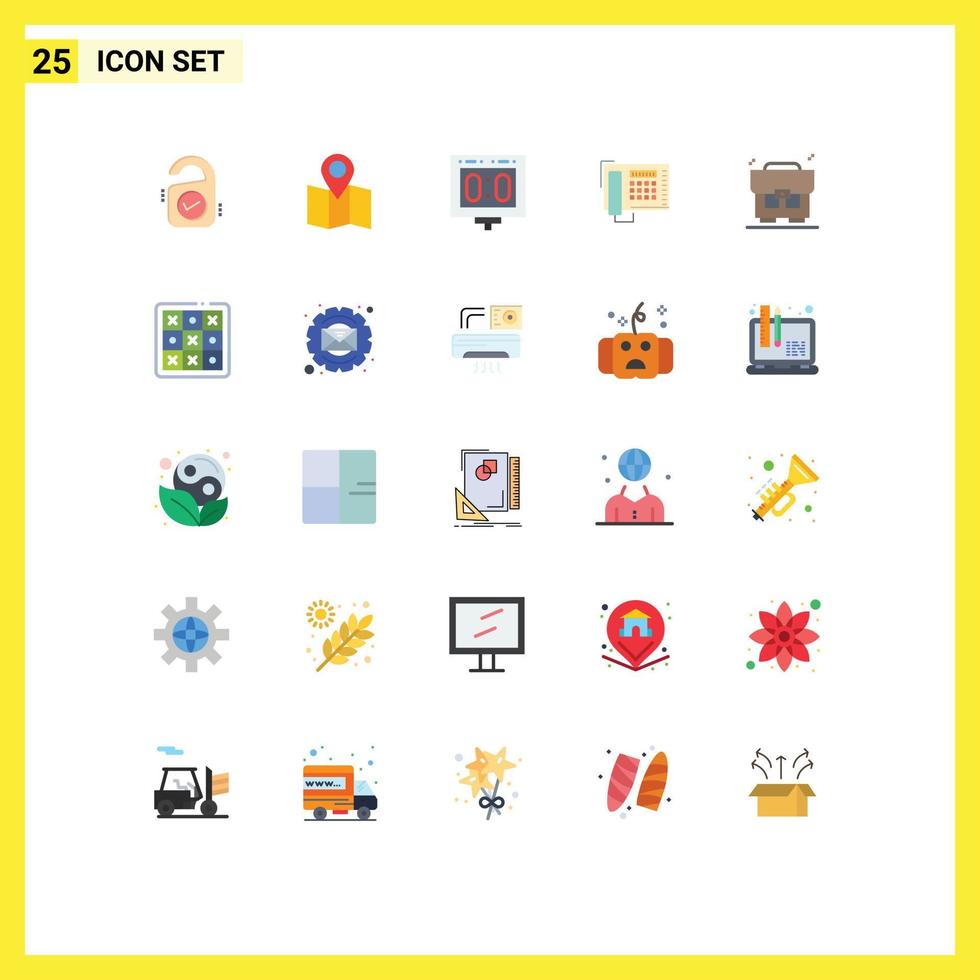 valores vector icono paquete de 25 línea señales y símbolos para bolso llamada marcador número teléfono editable vector diseño elementos