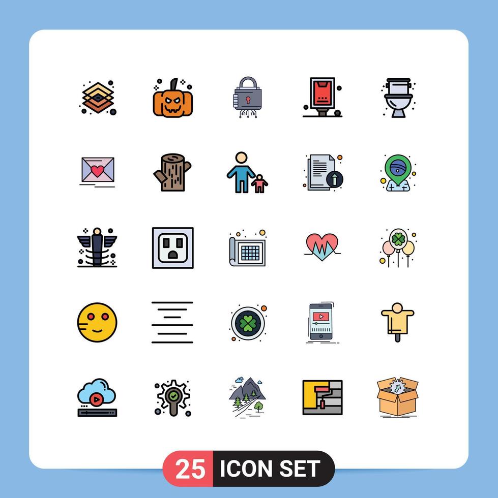 25 Creative Icons Modern Signs and Symbols of poster billboard security announcement secure Editable Vector Design Elements