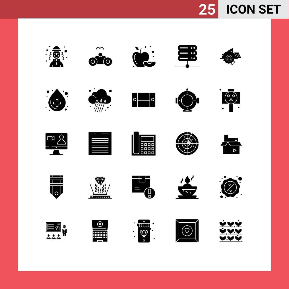 25 Creative Icons Modern Signs and Symbols of construction building apple saw network Editable Vector Design Elements