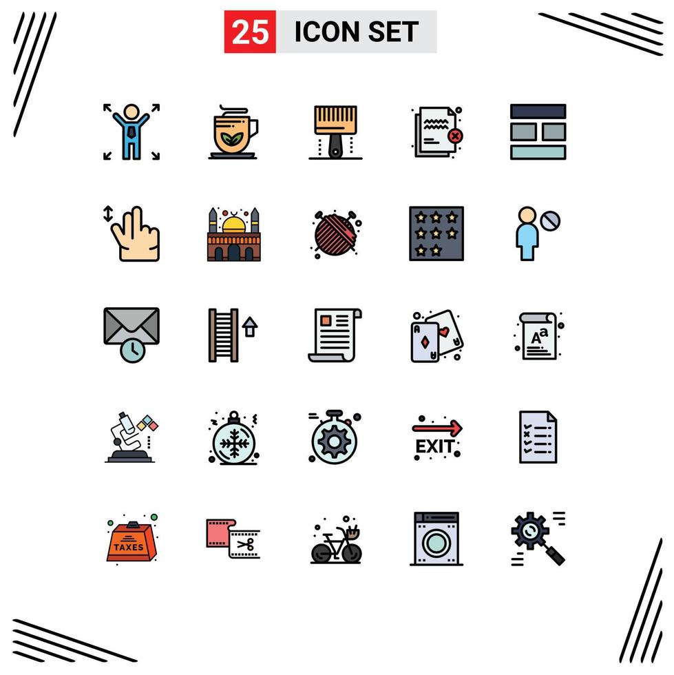 25 Creative Icons Modern Signs and Symbols of collage security design protection deny Editable Vector Design Elements