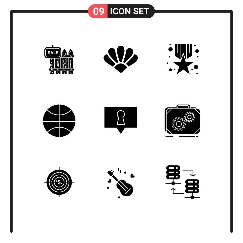 Mobile Interface Solid Glyph Set of 9 Pictograms of holiday christmas crypto basketball reward Editable Vector Design Elements