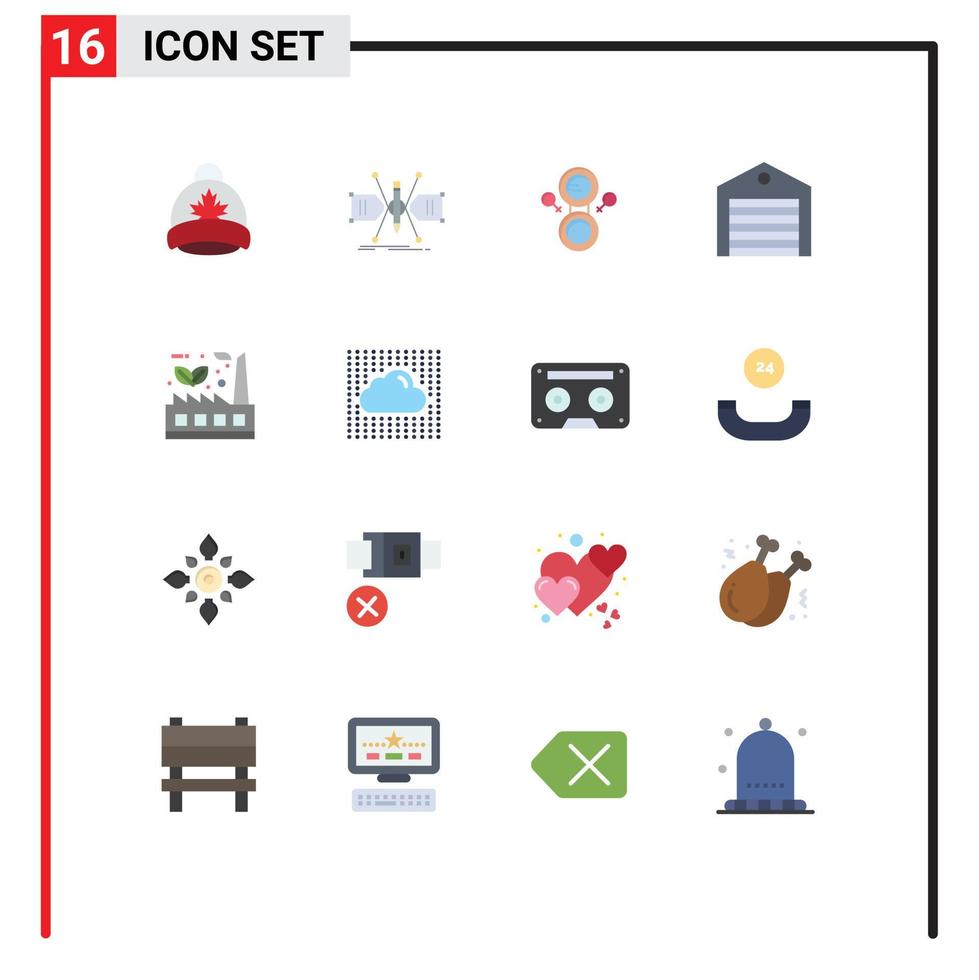 Stock Vector Icon Pack of 16 Line Signs and Symbols for leaf package structure order delivery Editable Pack of Creative Vector Design Elements