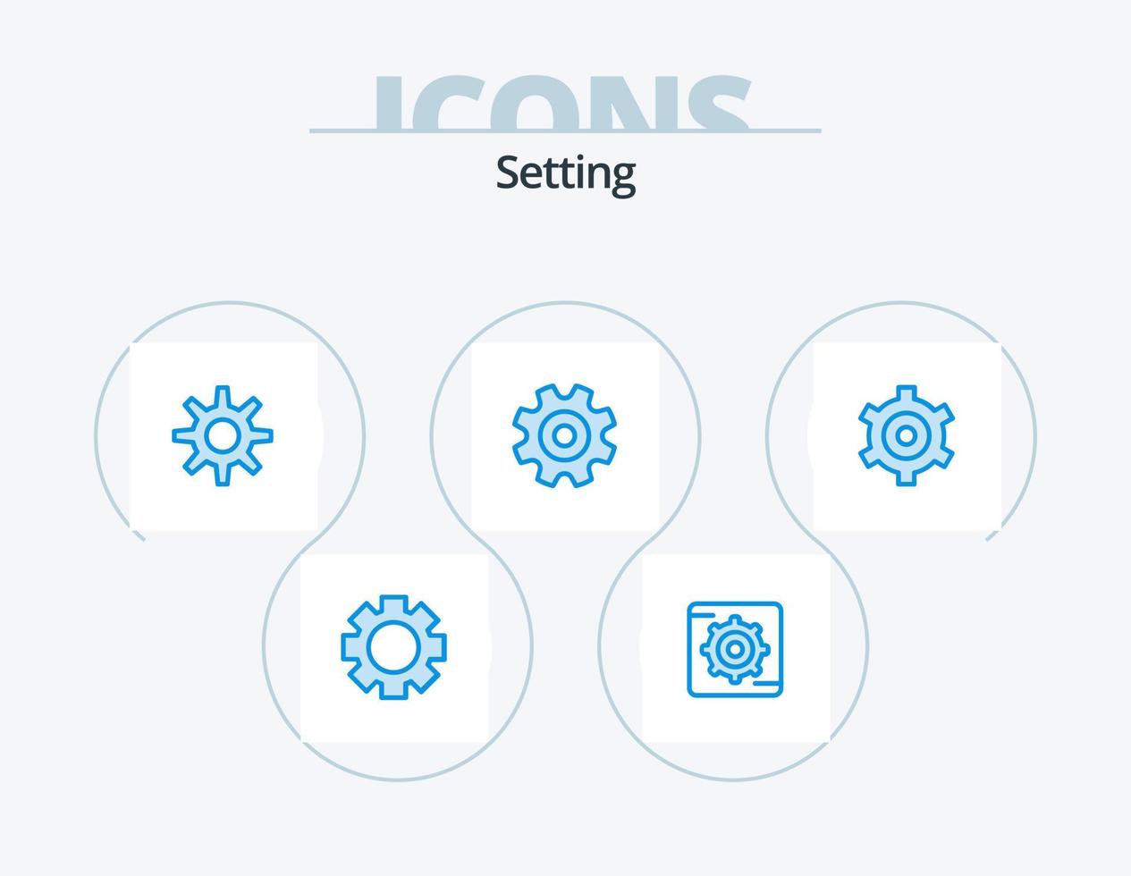 Setting Blue Icon Pack 5 Icon Design. . setting. cogs vector