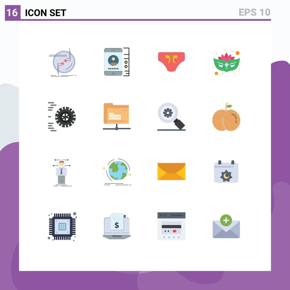 16 Creative Icons Modern Signs and Symbols of ride masquerade phone mask clothing Editable Pack of Creative Vector Design Elements