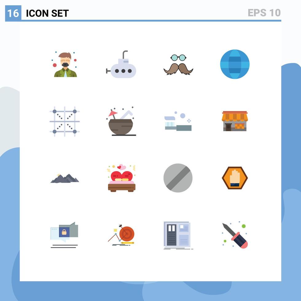 16 Creative Icons Modern Signs and Symbols of development coding movember world internet Editable Pack of Creative Vector Design Elements