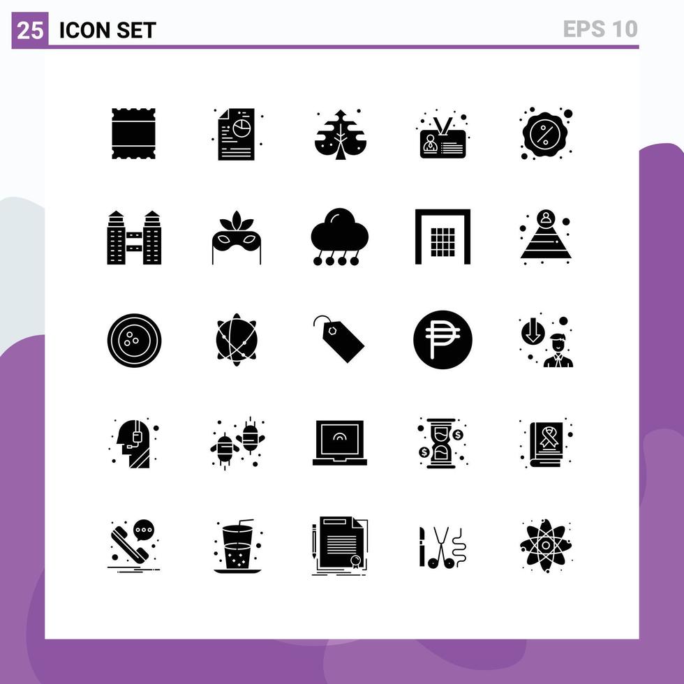 Set of 25 Modern UI Icons Symbols Signs for monday cyber process sale user Editable Vector Design Elements