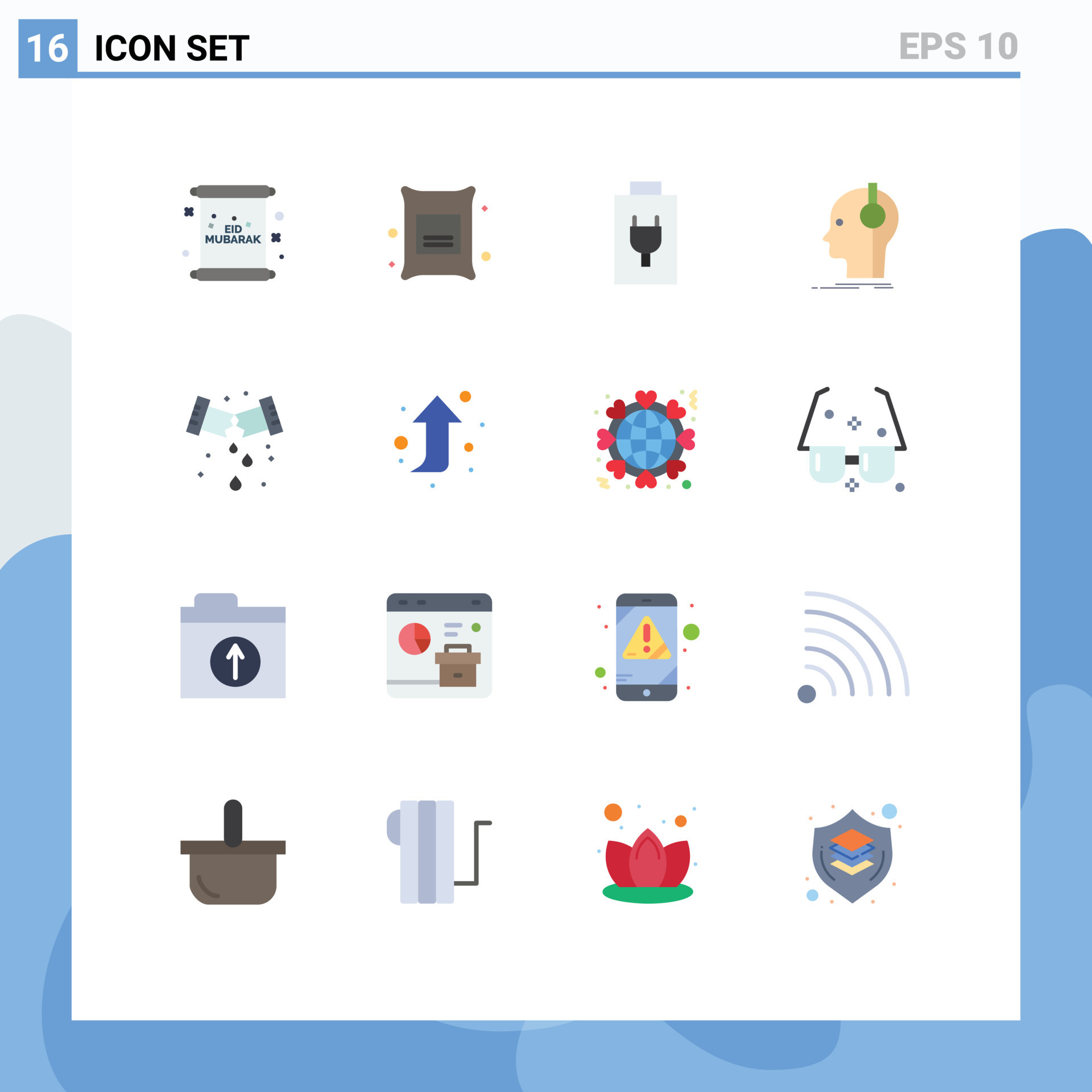 Editable Vector Line Pack of 16 Simple Flat Colors of leak producer 