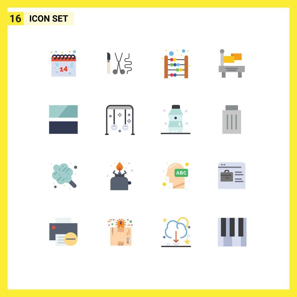 16 Creative Icons Modern Signs and Symbols of image editing abacus transportation flag Editable Pack of Creative Vector Design Elements