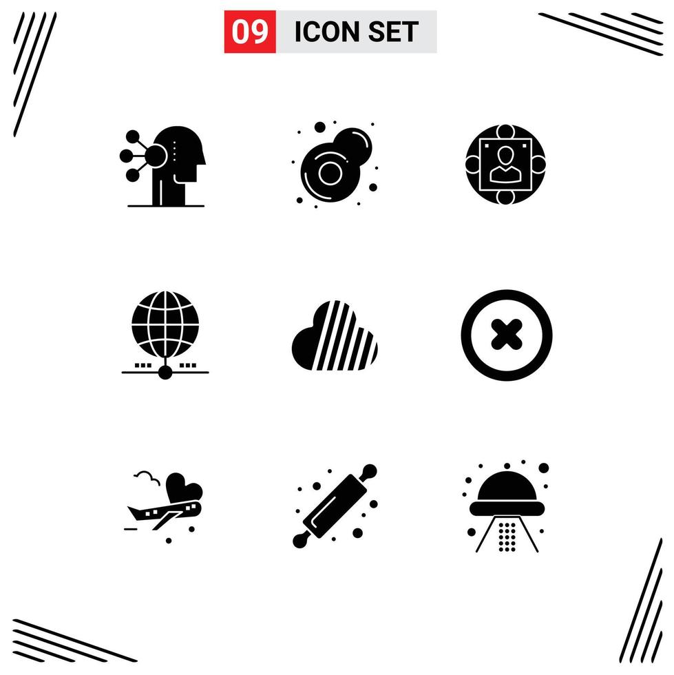 9 Creative Icons Modern Signs and Symbols of sky coin data business worldwide earth Editable Vector Design Elements