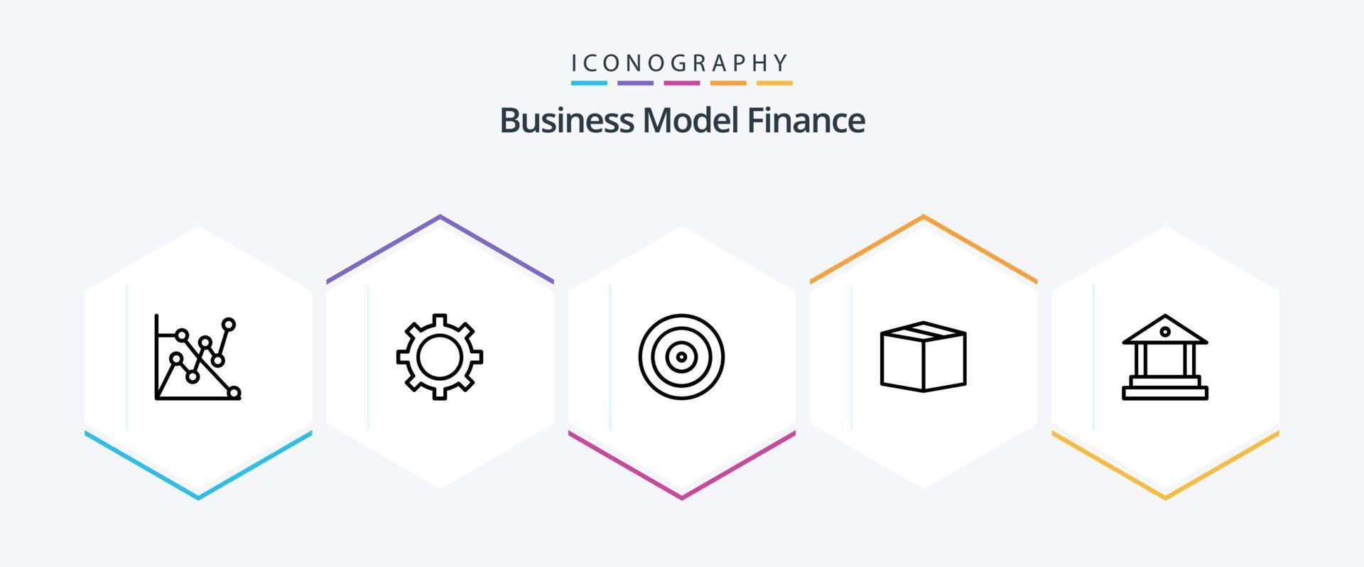 Finance 25 Line icon pack including . . target. finance. bank vector