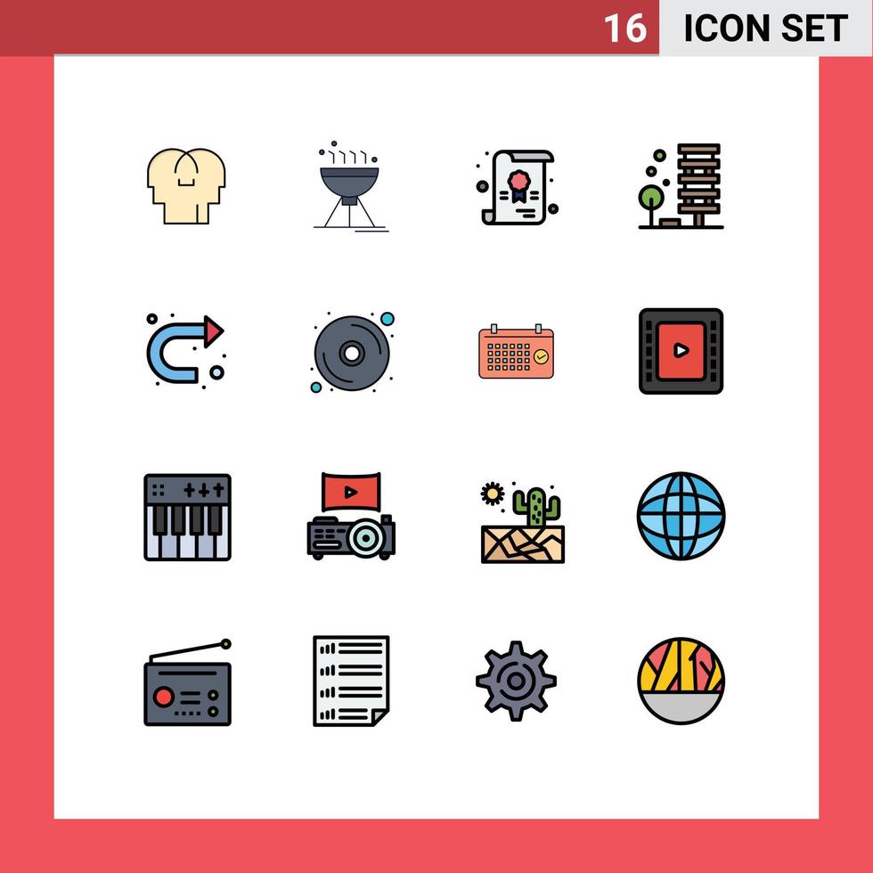 16 Creative Icons Modern Signs and Symbols of sign environment certificate city architecture Editable Creative Vector Design Elements