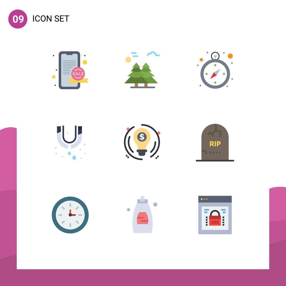 Flat Color Pack of 9 Universal Symbols of business plumbing scandinavia plumber leak Editable Vector Design Elements
