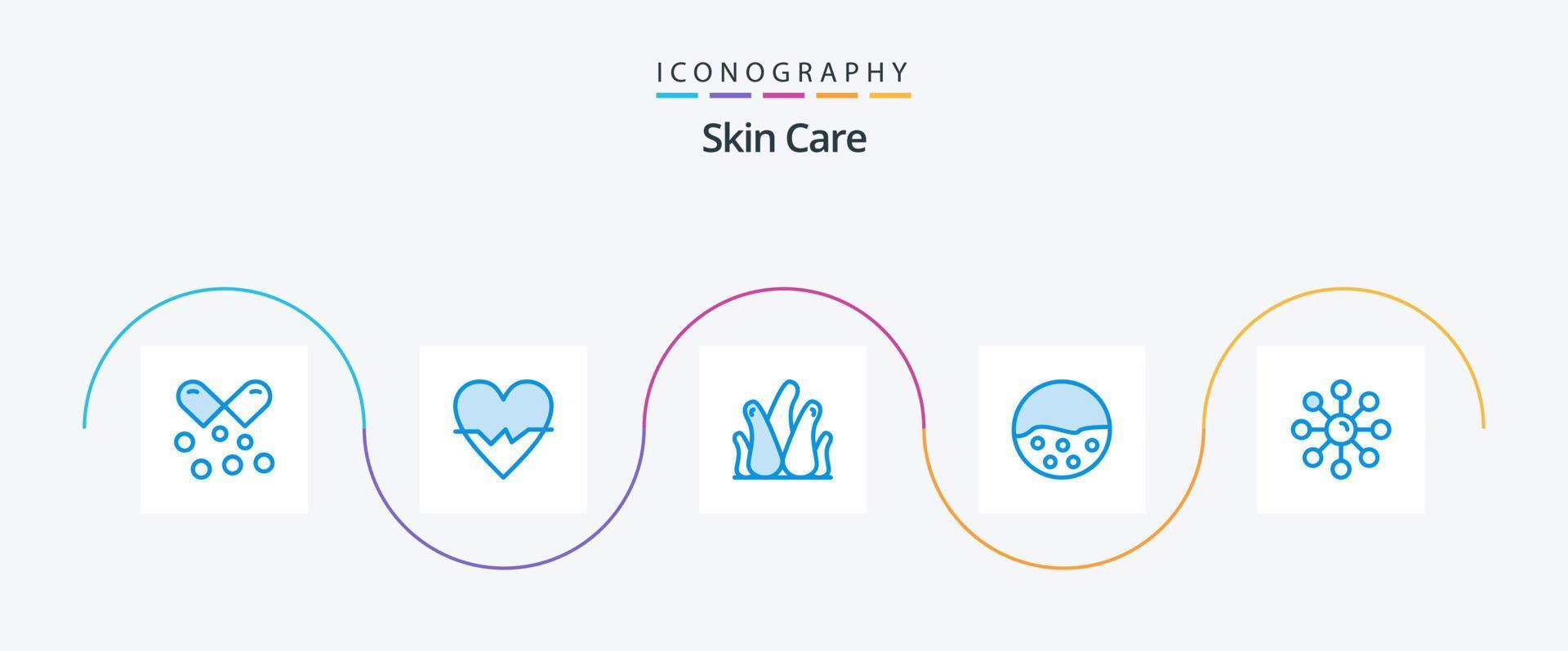 Skin Blue 5 Icon Pack Including skin protection. skin care. skin. skin. succulent plant vector