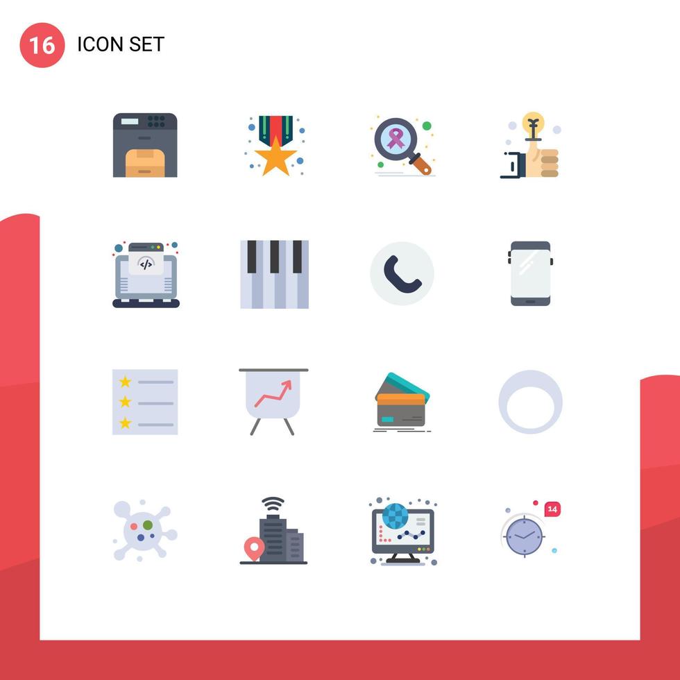 16 Creative Icons Modern Signs and Symbols of hosting smart infect investment bulb Editable Pack of Creative Vector Design Elements