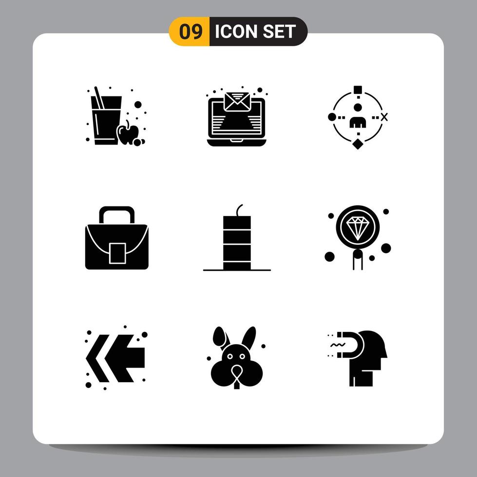Stock Vector Icon Pack of 9 Line Signs and Symbols for military bomb bomb technology bang logistic Editable Vector Design Elements